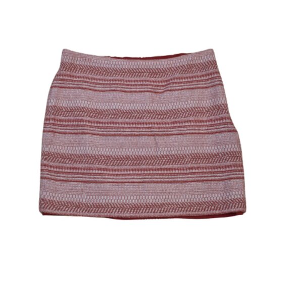 Banana Republic Red White Striped Cotton Mini Skirt Size 4 - Picture 1 of 10